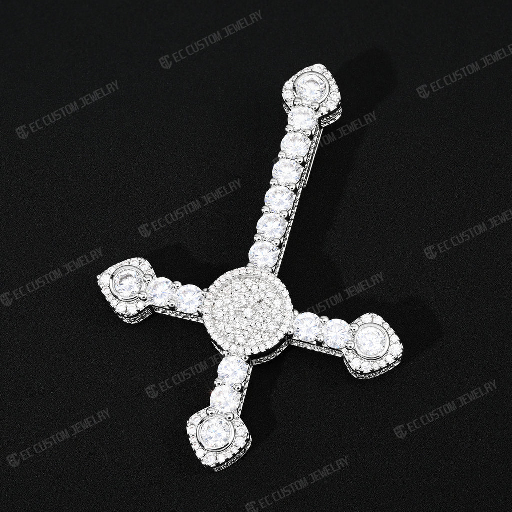 Iced Out ApolloRed Upside Down Pendant Moissanite CZ Hip Hop Jewelry Men s Bling Chain 8