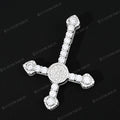 Iced Out ApolloRed Upside Down Pendant Moissanite CZ Hip Hop Jewelry Men s Bling Chain 8
