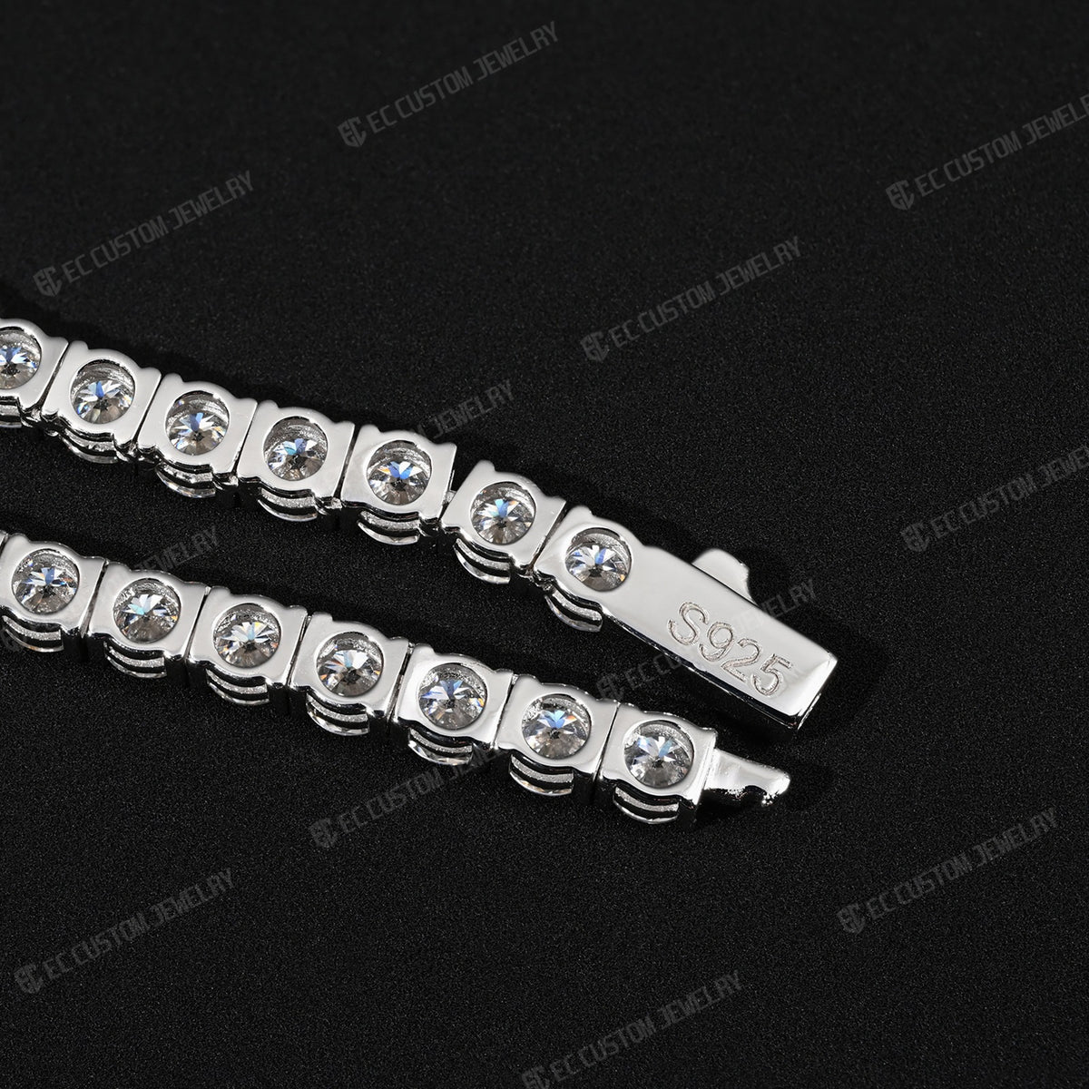 Chrome Cross Tennis Link Chain Necklace Iced Out