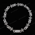 Iced Out Cross thorn Infinity Link Chain Necklace 3