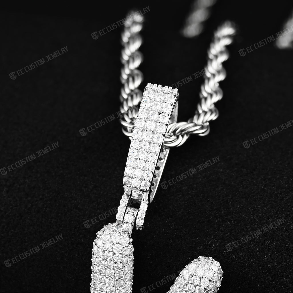 Iced Out Gesture Hip Hop Pendant ec custom jewelry 6