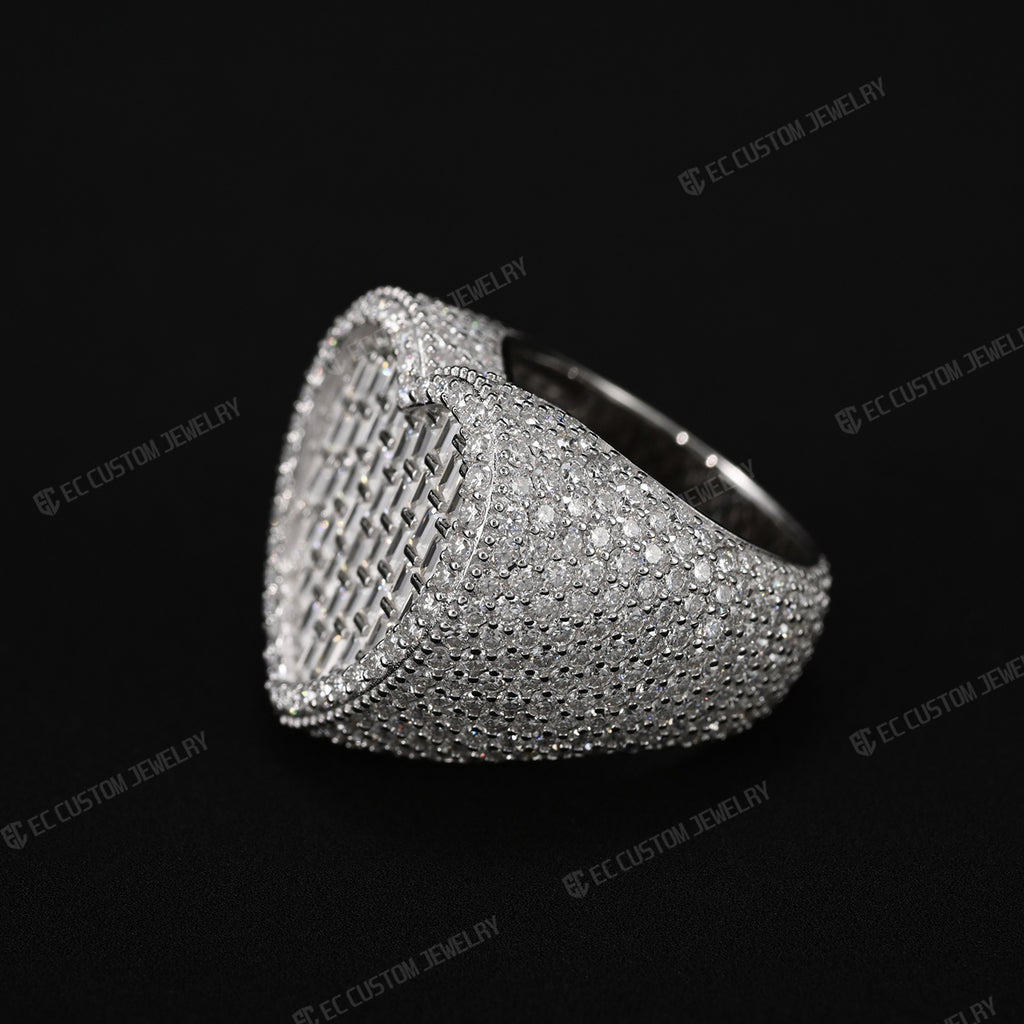 925 Sterling Silver Moissanite Heart Ring