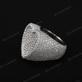 925 Sterling Silver Moissanite Heart Ring