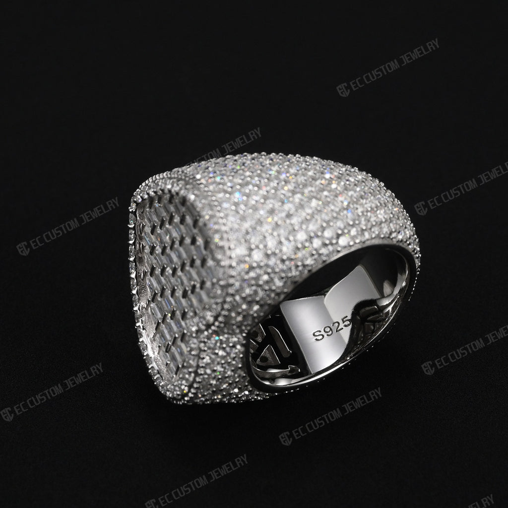 925 Sterling Silver Moissanite Heart Ring