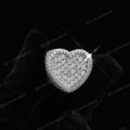 Iced Out Heart Statement Ring 925 Sterling Silver VVS Moissanite 5