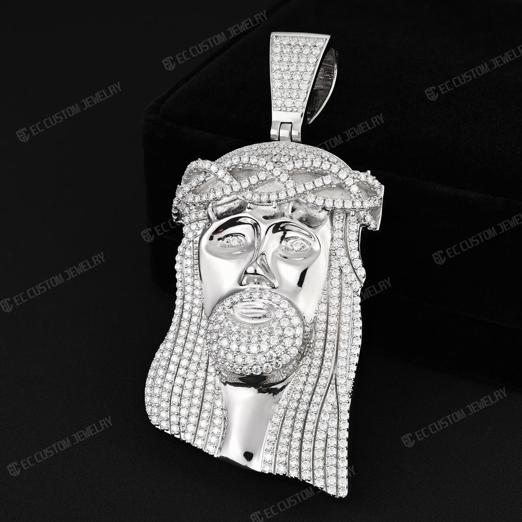 Hip hop jewelry pendants Iced Out Jesus Piece Pendant moissanite 925 silver s925 diamomd pendant 1