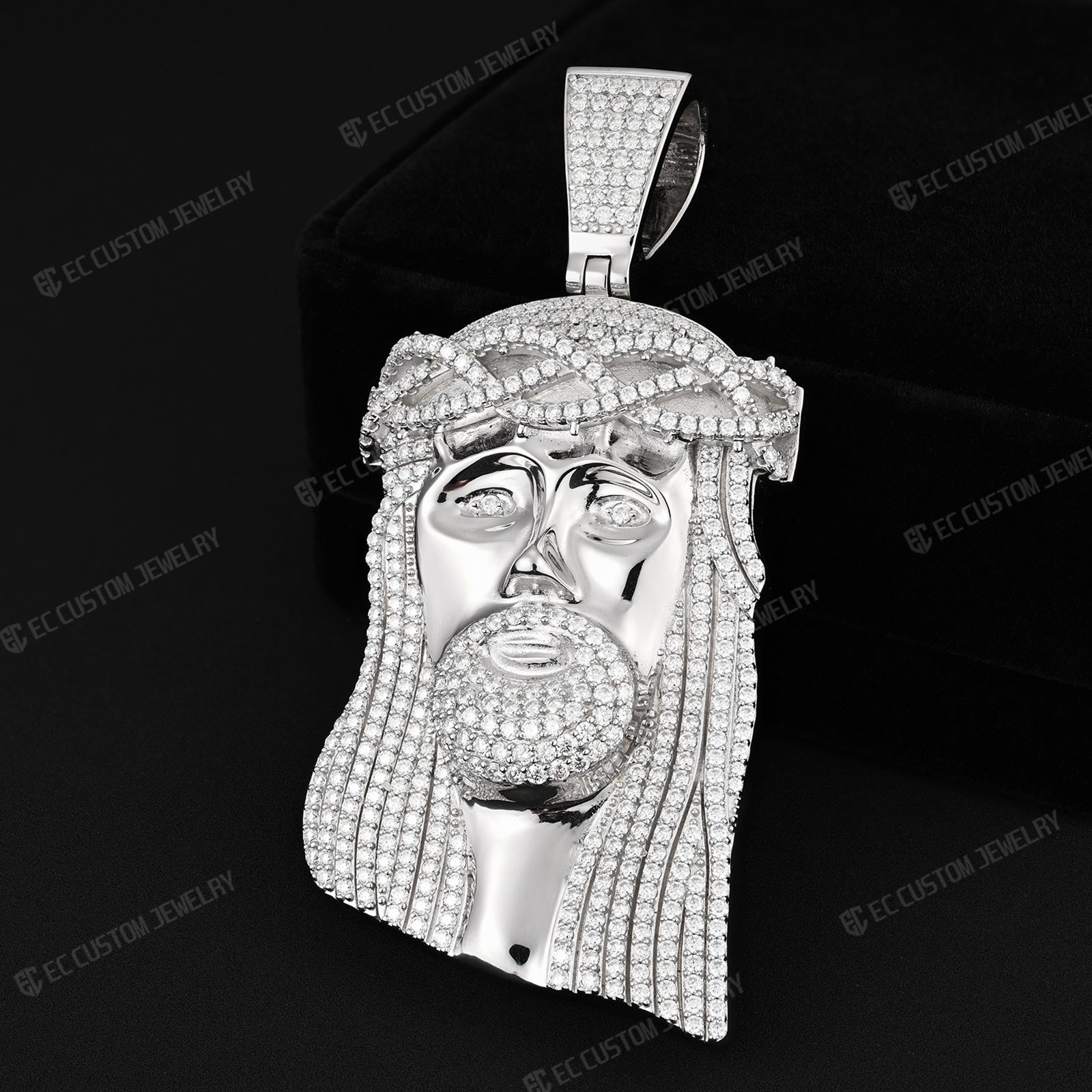Hip hop jewelry pendants Iced Out Jesus Piece Pendant moissanite 925 silver s925 diamomd pendant 1