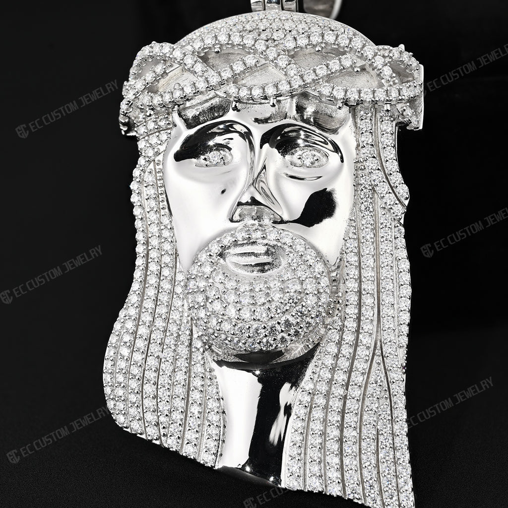 Hip hop jewelry pendants Iced Out Jesus Piece Pendant moissanite 925 silver s925 diamomd pendant 3
