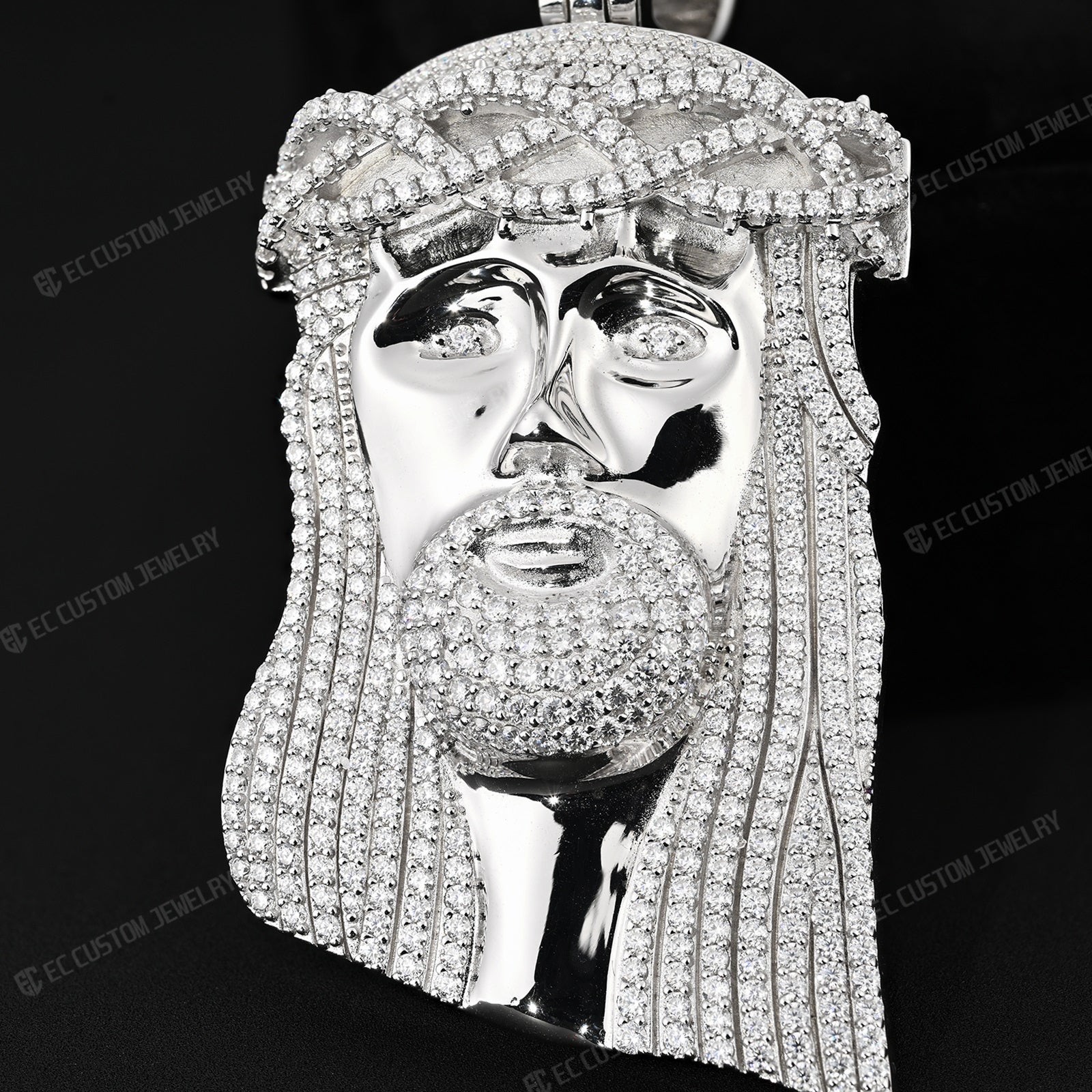 Hip hop jewelry pendants Iced Out Jesus Piece Pendant moissanite 925 silver s925 diamomd pendant 3