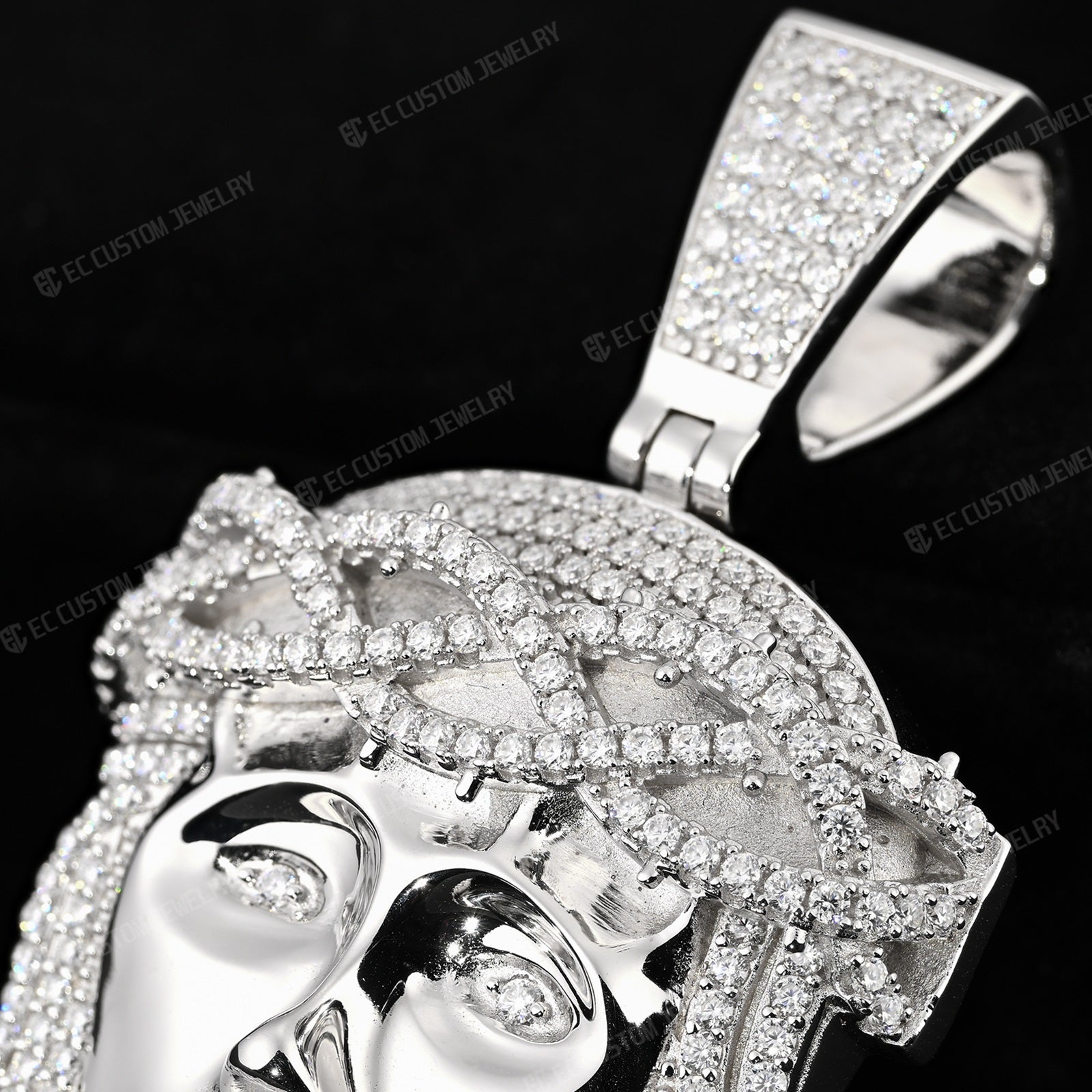 Hip hop jewelry pendants Iced Out Jesus Piece Pendant moissanite 925 silver s925 diamomd pendant 4