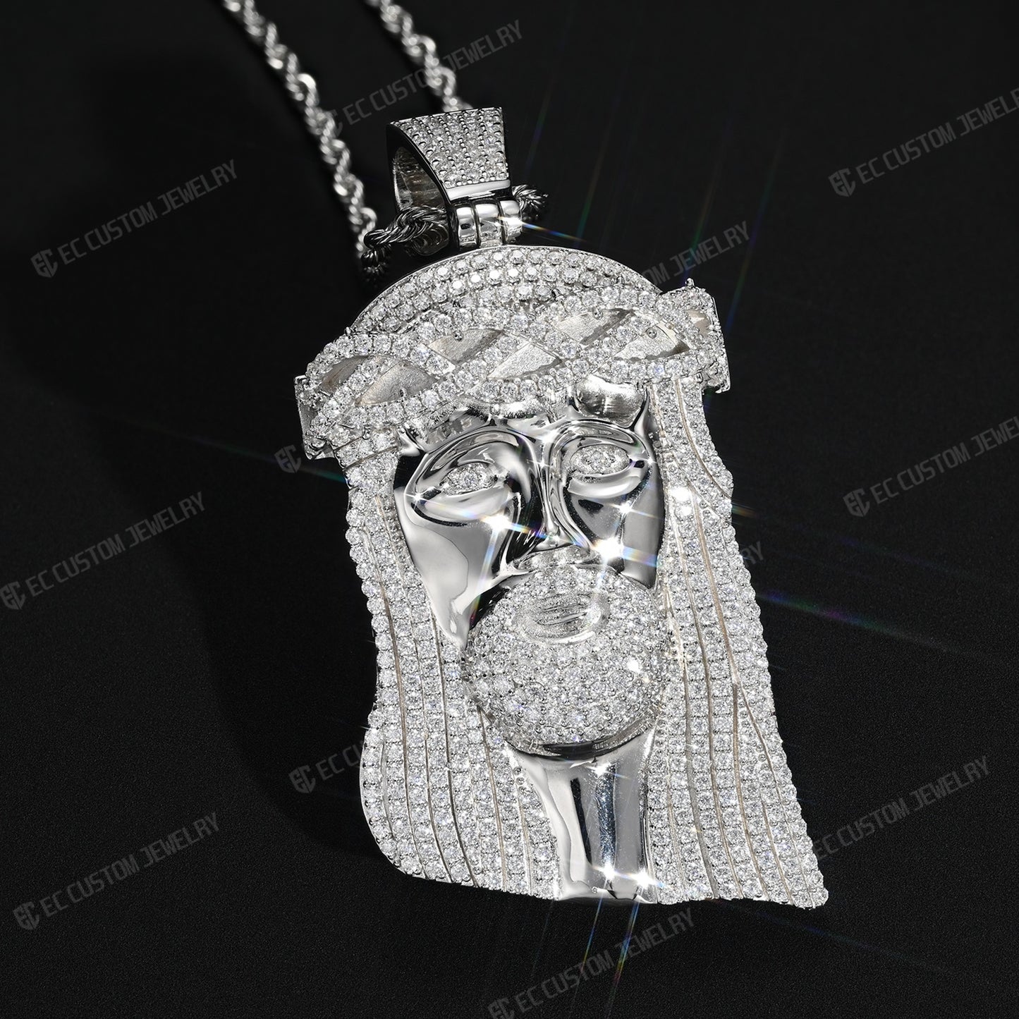 Iced Out Jesus Piece Pendant Hip Hop Christ Pendant