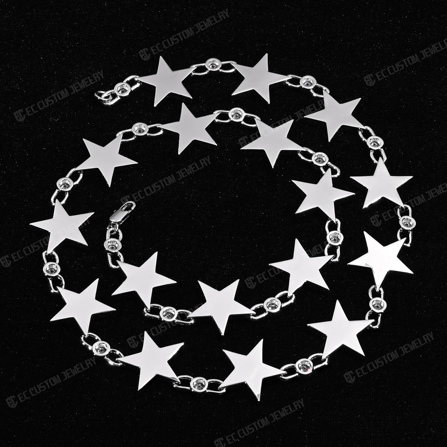 Iced Out Starlink Necklace Star link Chain