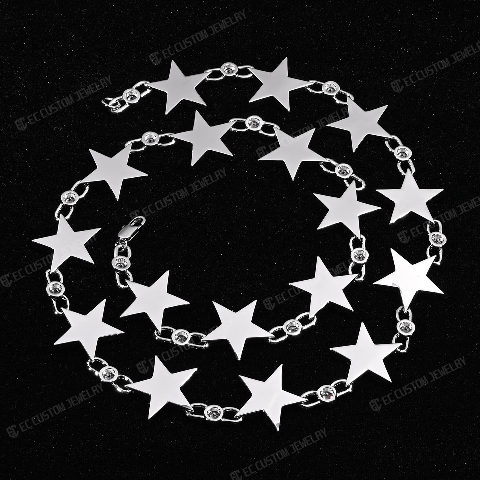 Iced Out Starlink Necklace Star link Chain