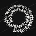 Iced Out Thorn Chain Spiked CZ Moissanite Diamond Choker Necklace 