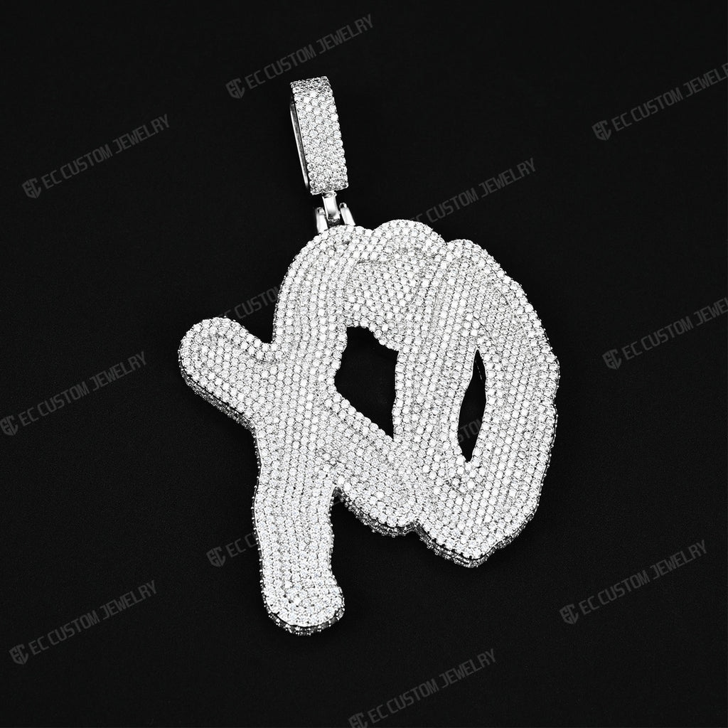 Iced out xo pendant hip hop rapper accessories streetwear outfit for men ken carson playboi carti yvl fans 1
