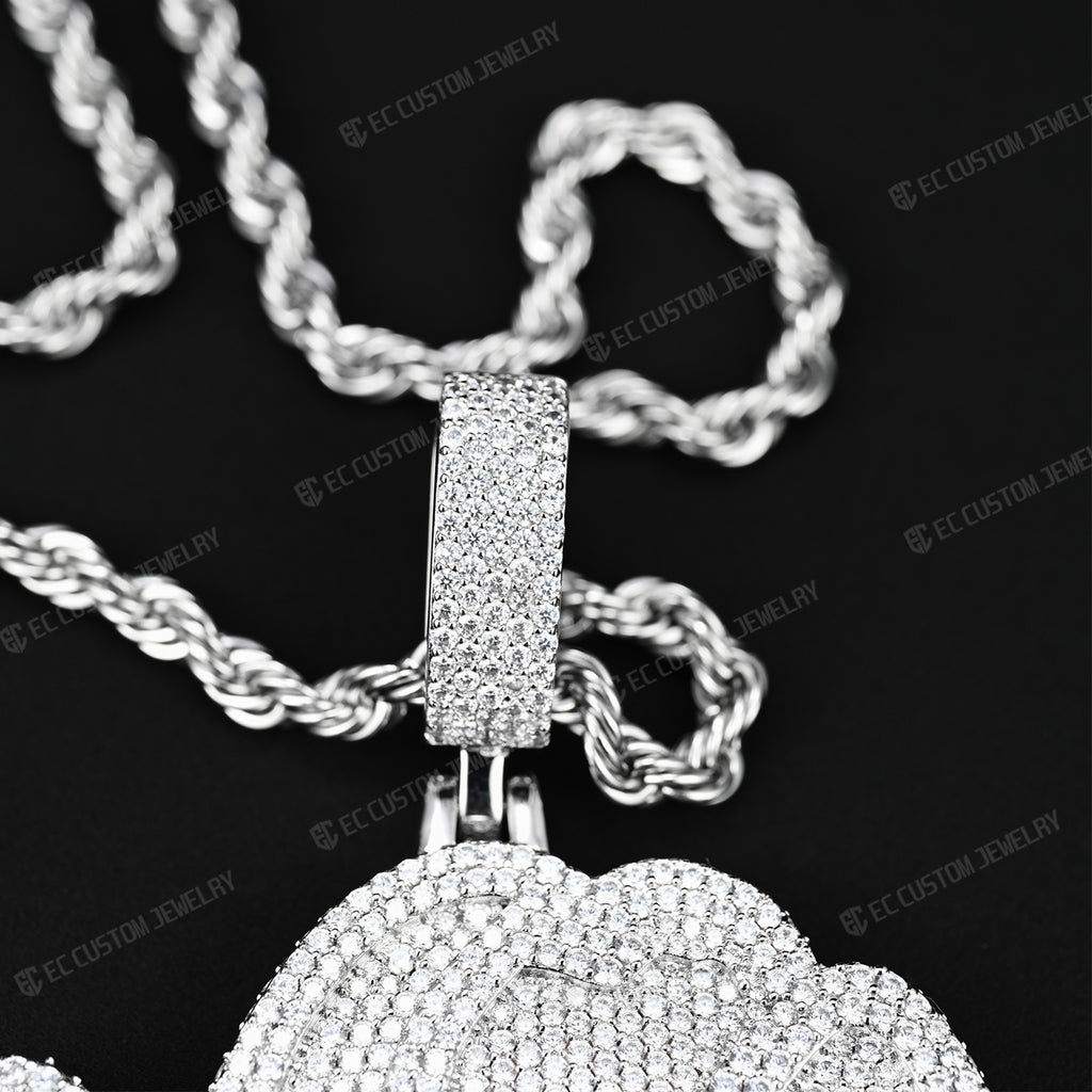 Iced out xo pendant hip hop rapper accessories streetwear outfit for men ken carson playboi carti yvl fans 3