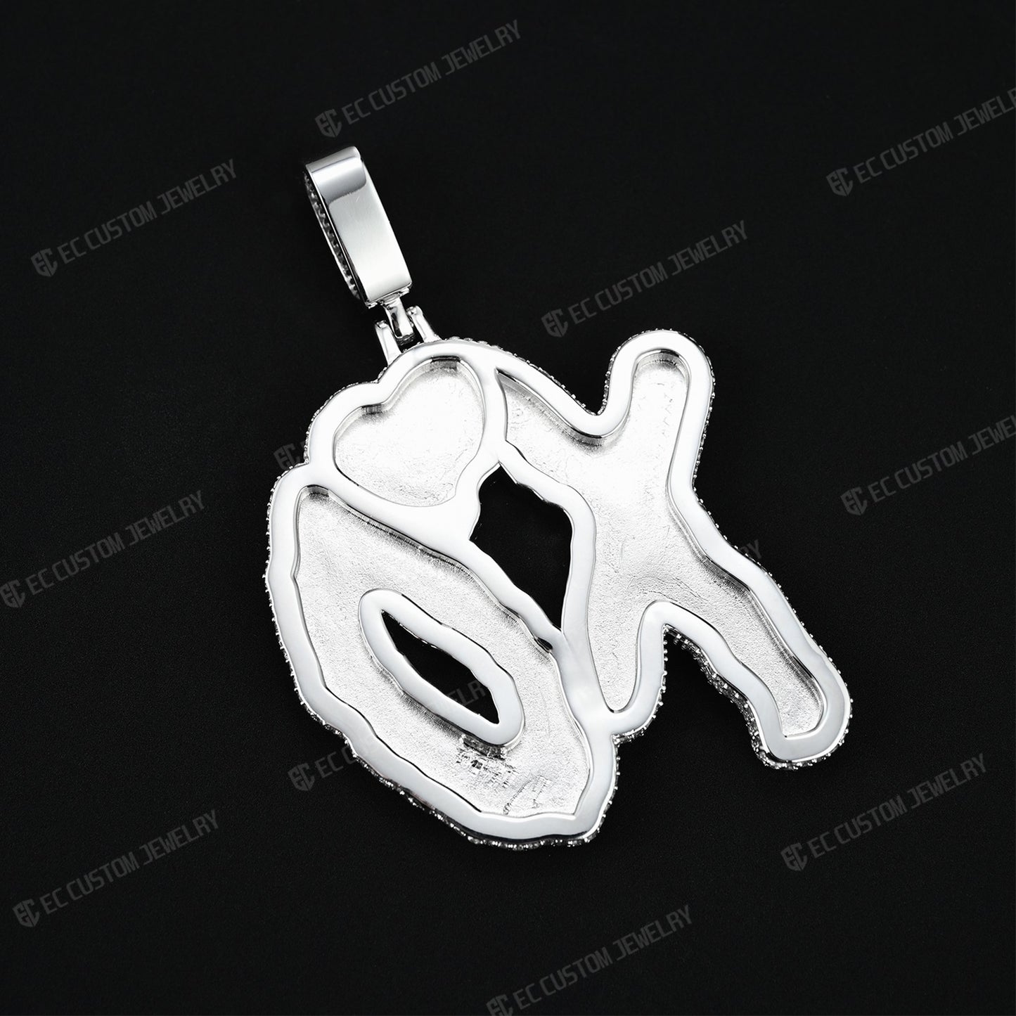 XO PENDANT ICE OUT JEWELRY HIP HOP RAPPER