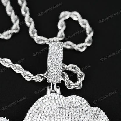 XO PENDANT ICE OUT JEWELRY HIP HOP RAPPER