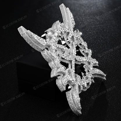 cheap diamond X pendant