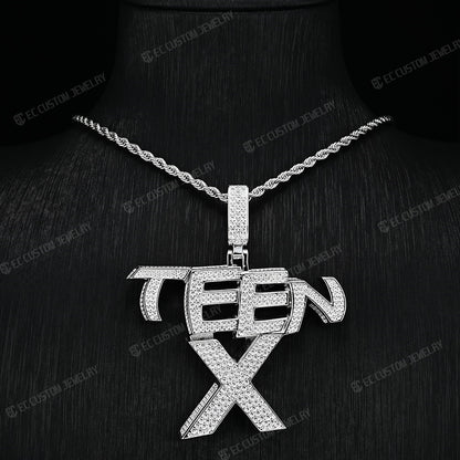 Hip Hop Teen X 925 Sterling Silver Pendant Necklace