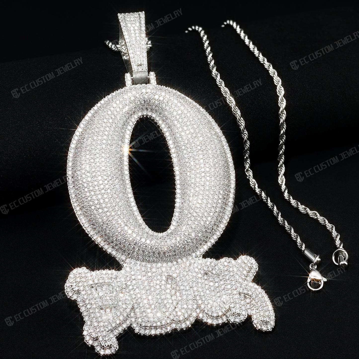 KING VON O BLOCK ICED OUT PENDANT