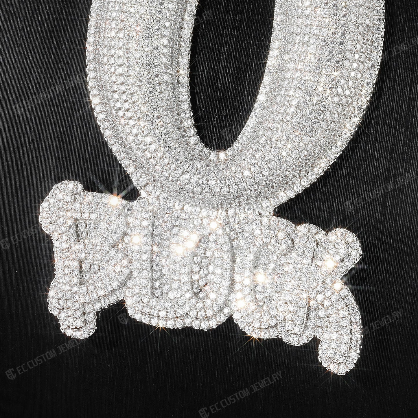 KING VON O BLOCK ICED OUT PENDANT