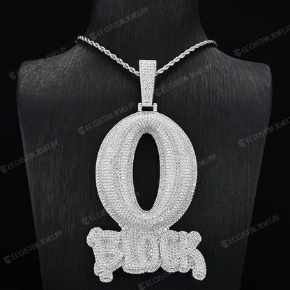 KING VON O BLOCK ICED OUT PENDANT