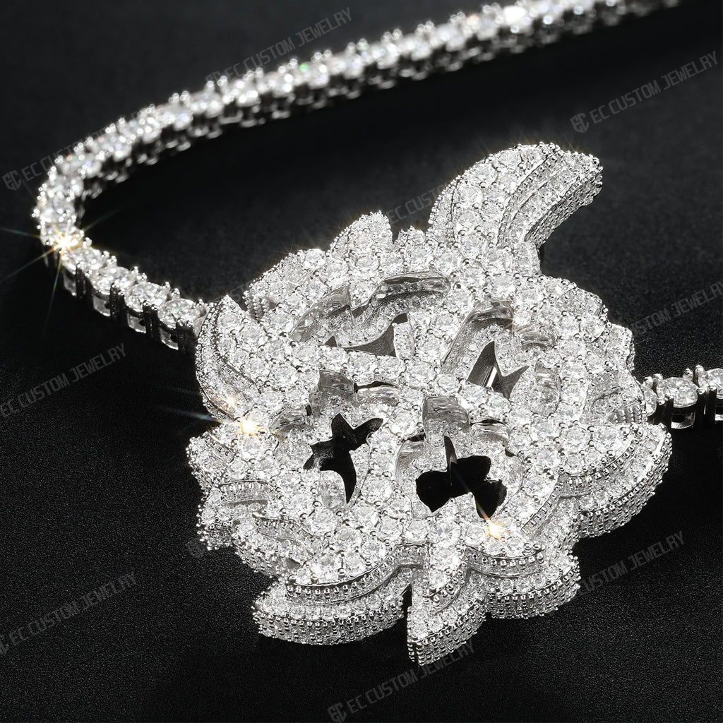 Mini Ken Carson Same X Pendant VVS Moissanite Iced Out Jewelry 