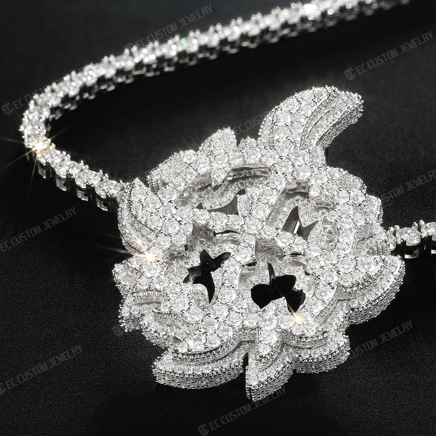 Mini Ken Carson Same X Pendant VVS Moissanite Iced Out Jewelry 