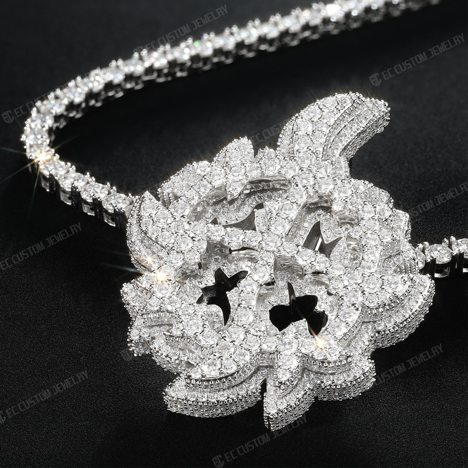 Mini Ken Carson Same X Pendant VVS Moissanite Iced Out Jewelry 