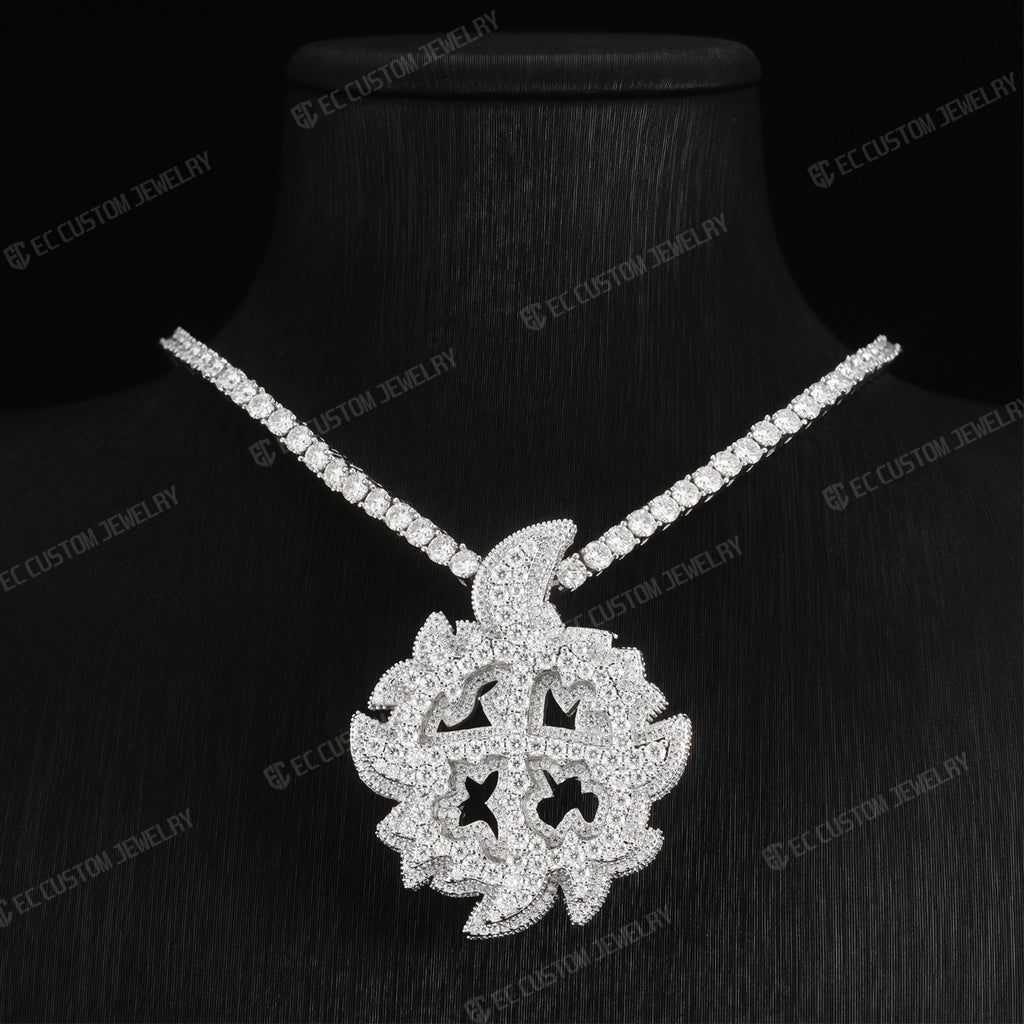 Mini Ken Carson Same X Pendant VVS Moissanite Iced Out Jewelry 