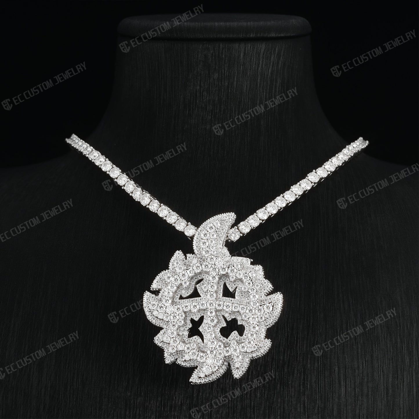 Mini Ken Carson Same X Pendant VVS Moissanite Iced Out Jewelry 