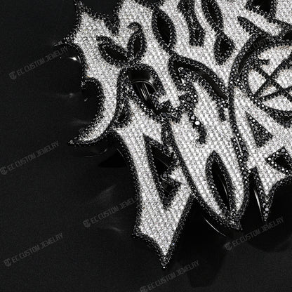 More Chaos Iced Out Belt Buckle Hip Hop Accessories