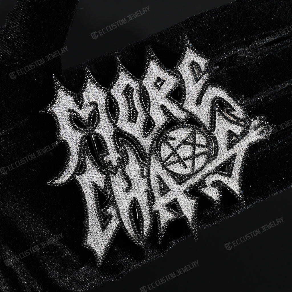 More Chaos Iced Out Belt Buckle Hip Hop Accessories