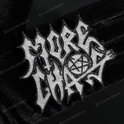 More Chaos Iced Out Belt Buckle Hip Hop Accessories