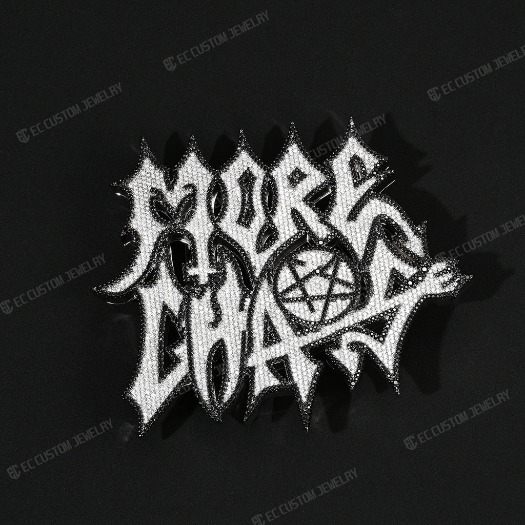 More Chaos Iced Out Belt Buckle Hip Hop Accessories