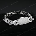 New 12MM Lone Iced Out Infinity Bracelet Diamond Link Chain