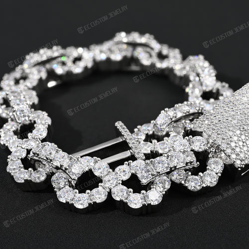 12MM Iced Out Infinity Bracelet Diamond Link