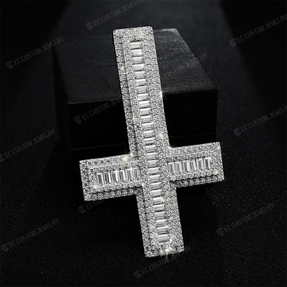 carti ken carson cross pendant vvs moissanite iced out