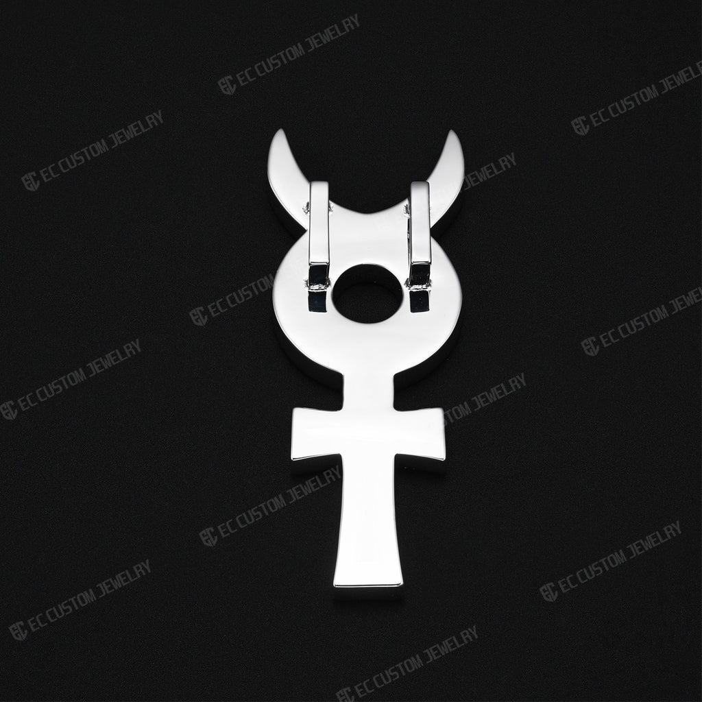 OsamaSon Flex Musix Iced Out Ankh Pendant Baguette VVS Moissanite & S925 Silver Underground Hip Hop Rapper Jewelry 2
