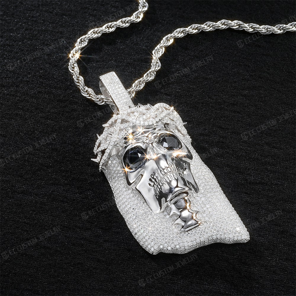 Che Chain SKULL PENDANT ICED OUT SKELETON – EC Custom Jewelry