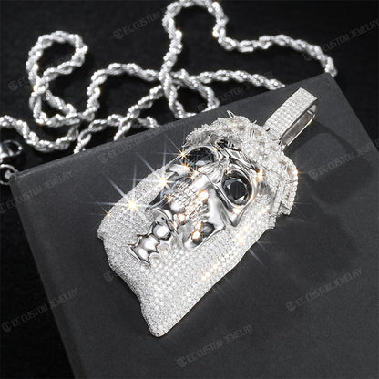 SKULL PENDANT ICED OUT SKELETON