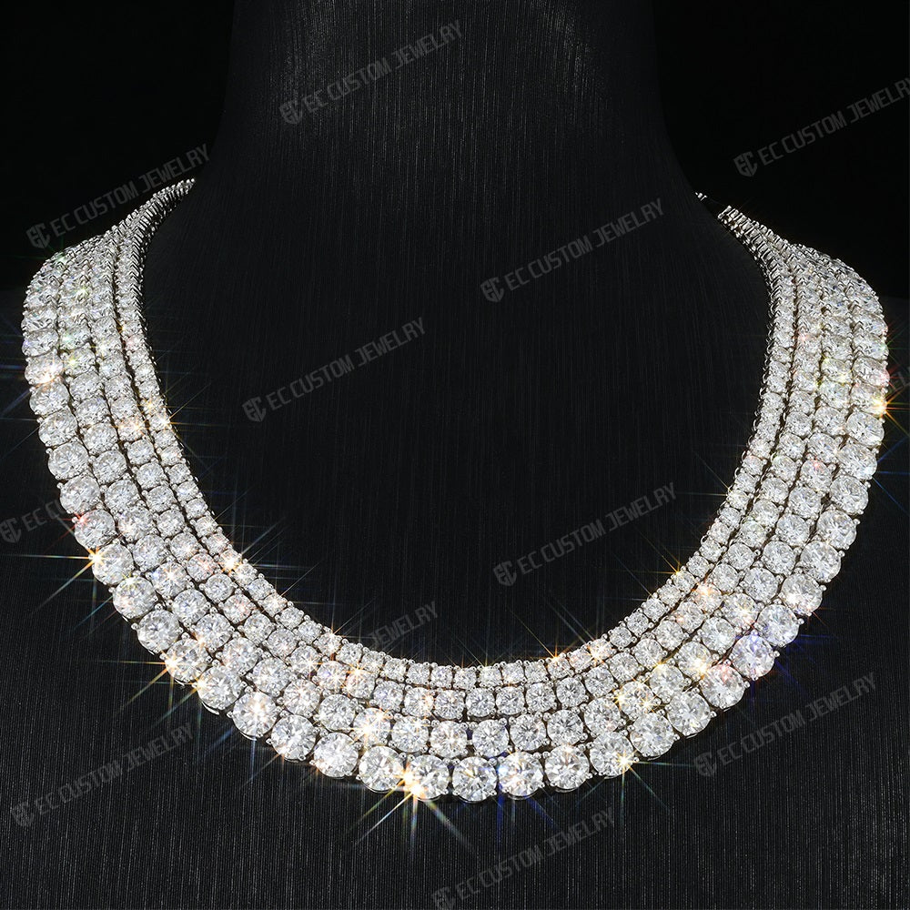 Street Style Luxurious Moissanite Tennis Chain