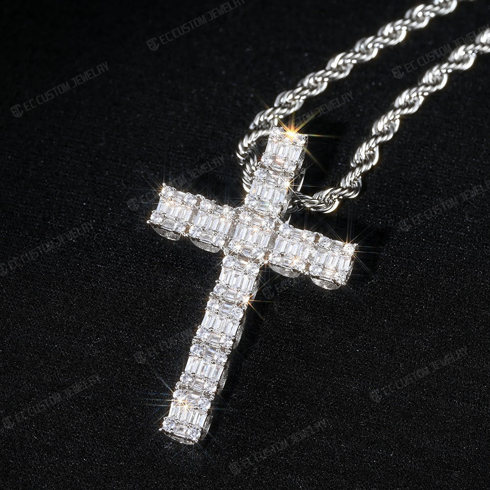 Sparkling Diamond iced out Cross Pendant