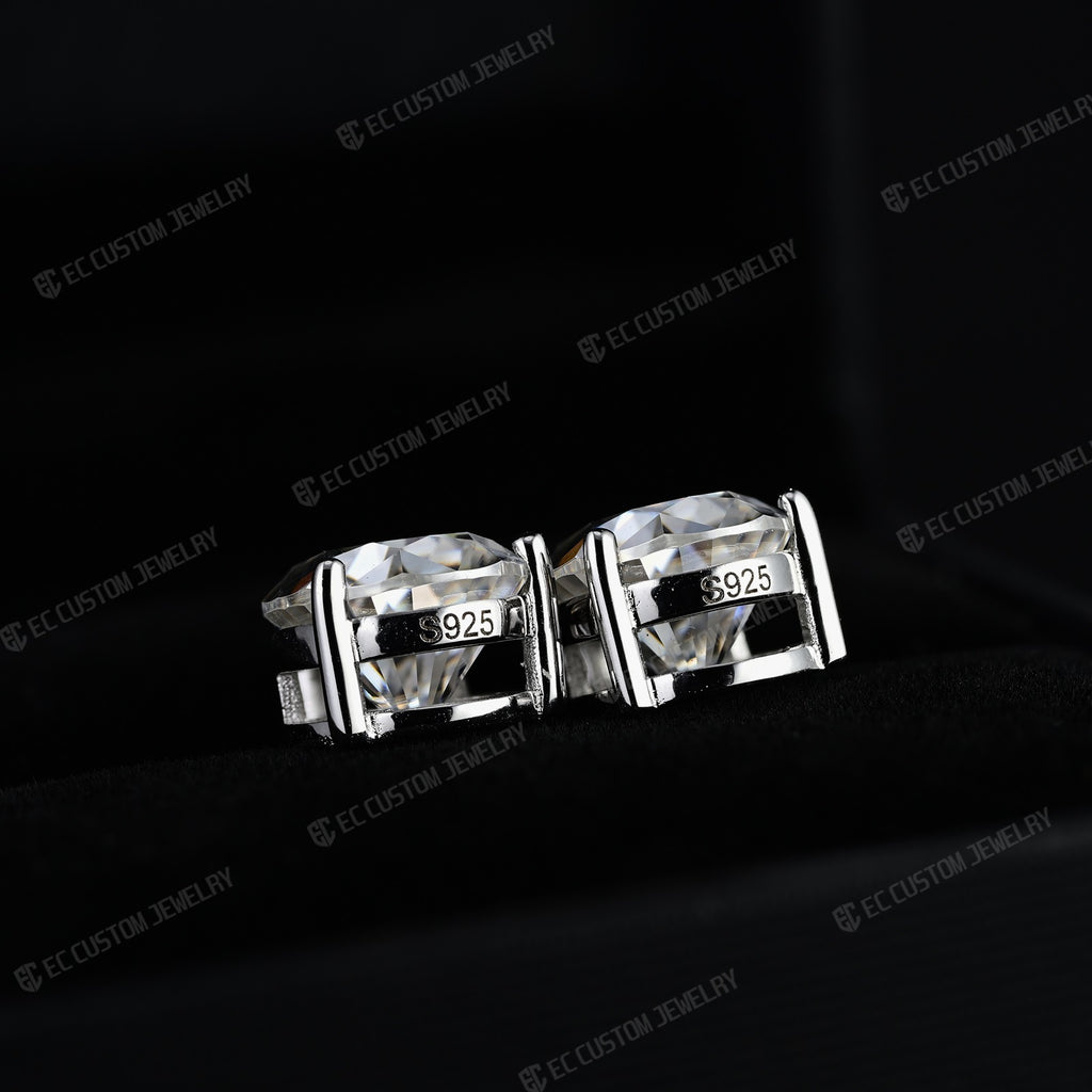 Sparkling Tear drop Stud Iced Out Diamond Earrings Iced Out Hip Hop EC Custom Jewelry 