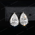 Sparkling Tear drop Stud Iced Out Diamond Earrings Iced Out Hip Hop EC Custom Jewelry 