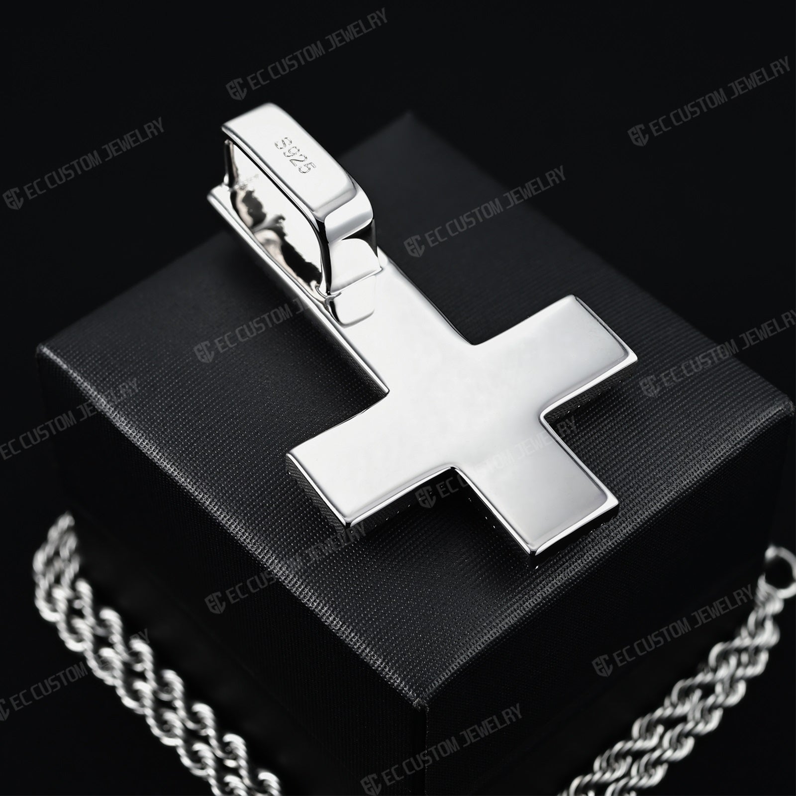 Street Stylish Men s Upside Down Cross Playboi Carti Inverted Cross Pendant Necklace Ice Out Jewelry