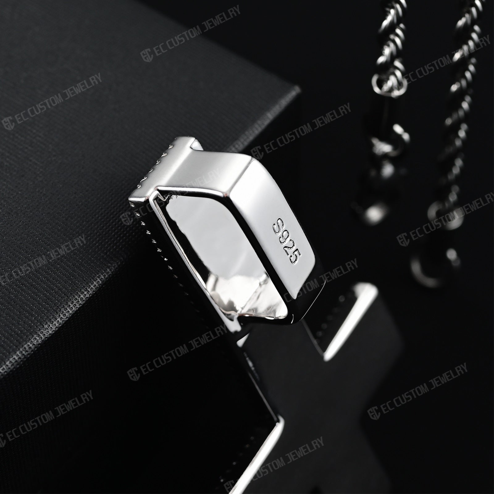 Street Stylish Men s Upside Down Cross Playboi Carti Inverted Cross Pendant Necklace Ice Out Jewelry