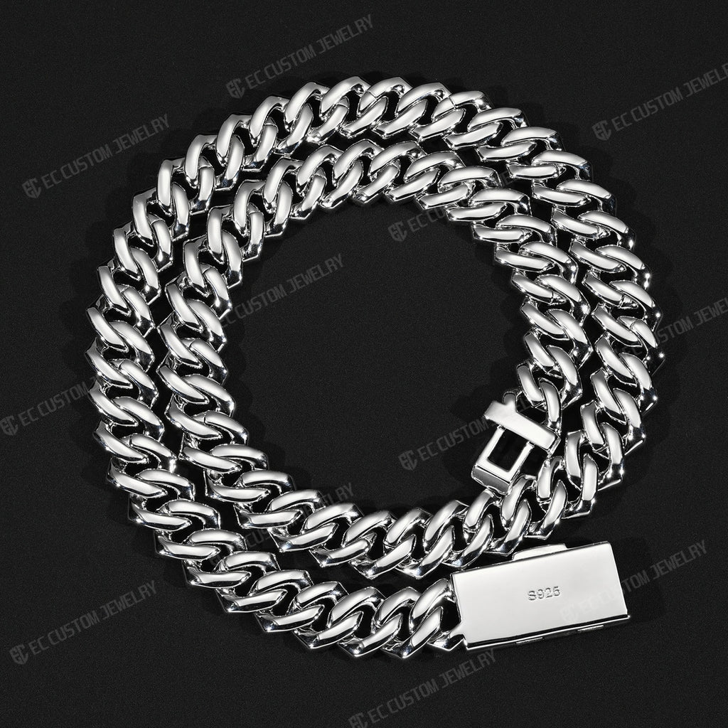 15MM Trapezoidal Sharp Link Iced Out Cuban Chain