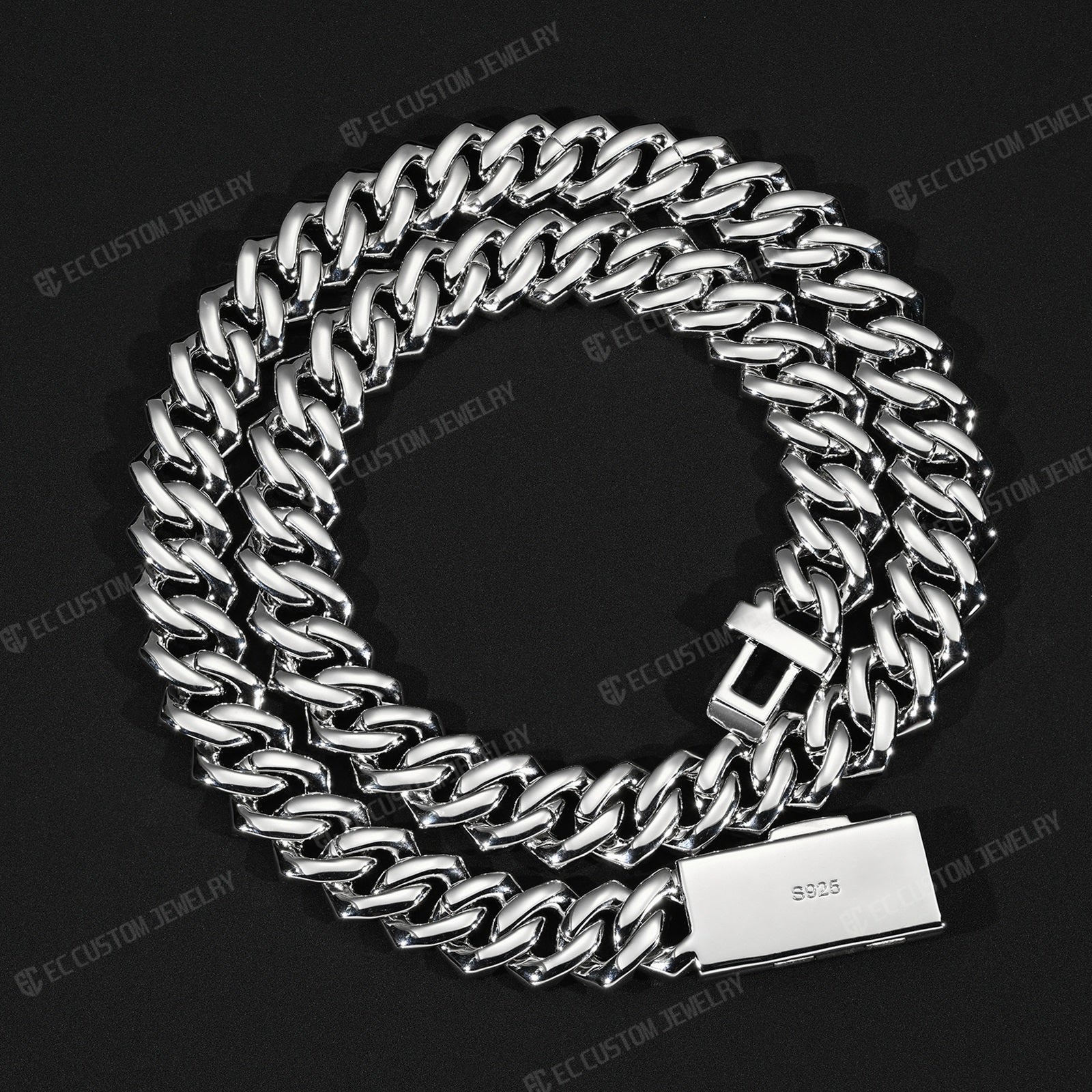 15MM Trapezoidal Sharp Link Iced Out Cuban Chain